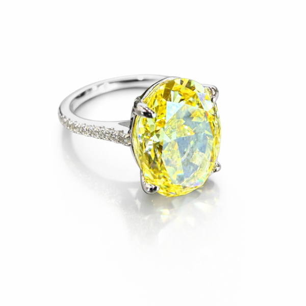 Anello Ovale pietra Yellow