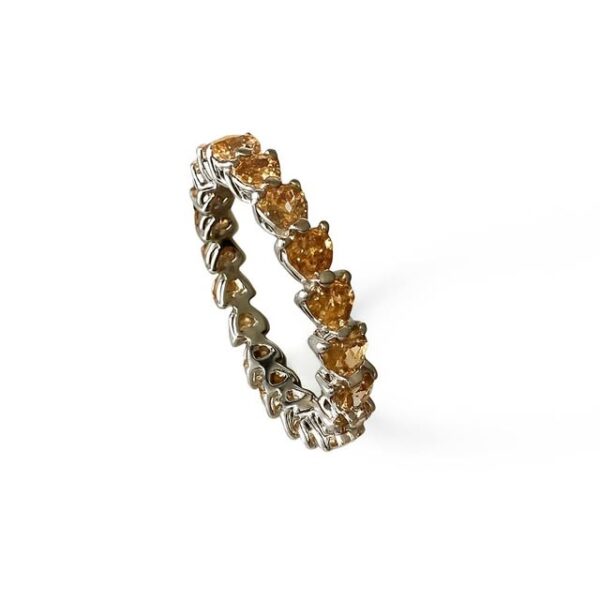 Anello Eternity MICRO CUORICiNI 3 mm a pietra