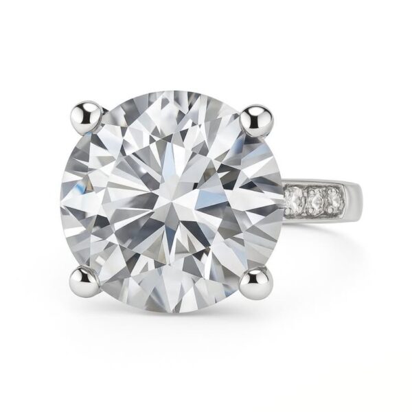Anello MAXI SOLITARIO pietra 16 mm multi sfaccettata