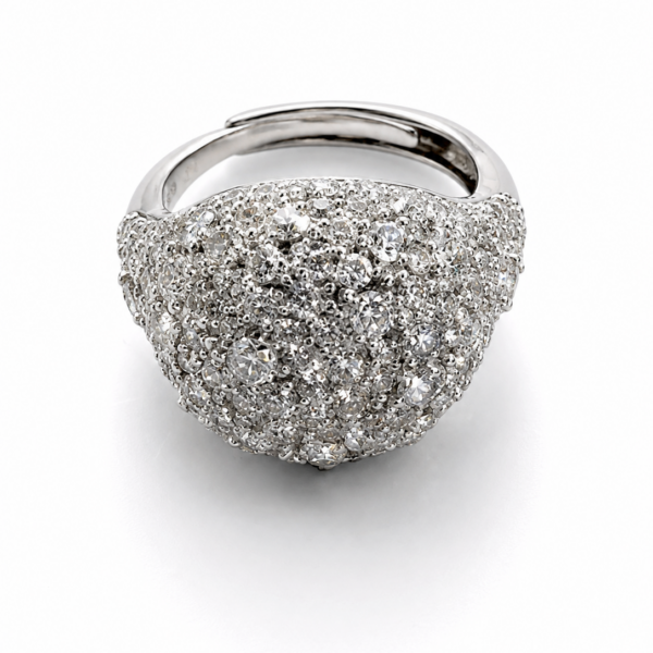Anello pave’ PALLA in argento 925